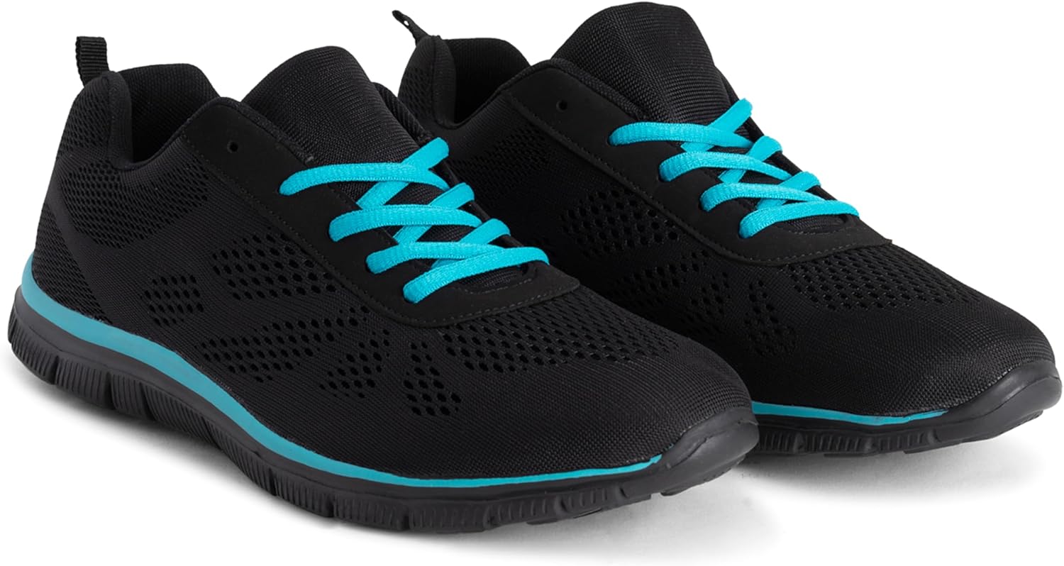 Get Fit Mens Mesh Running Trainers Athletic Walking Gym Shoes Sport Run 11 UK Bl...