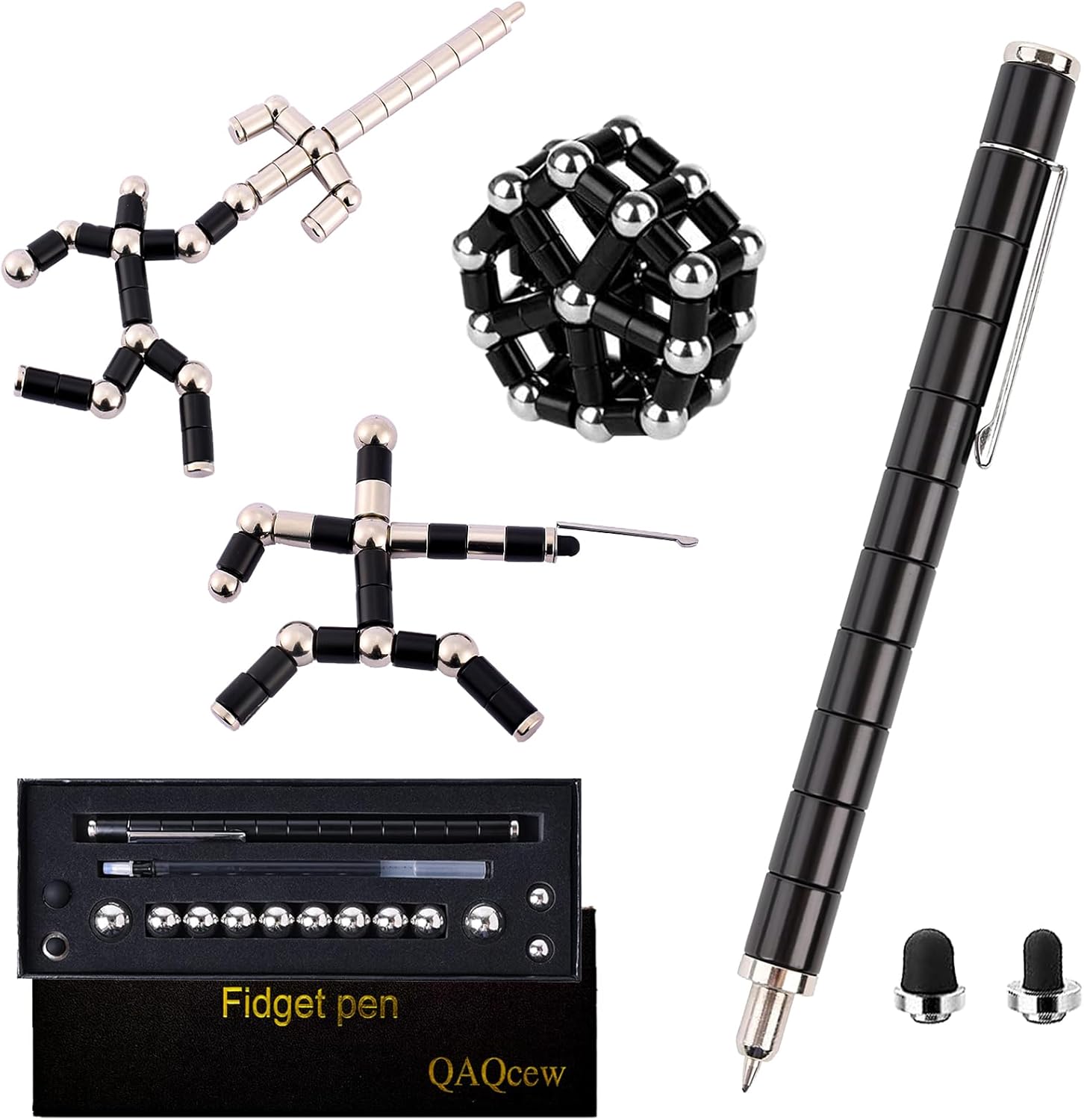Fidget Pen, Decompression Magnetic Fidget Toy Pen, Magnet Pen Fidget Toy Relieve...