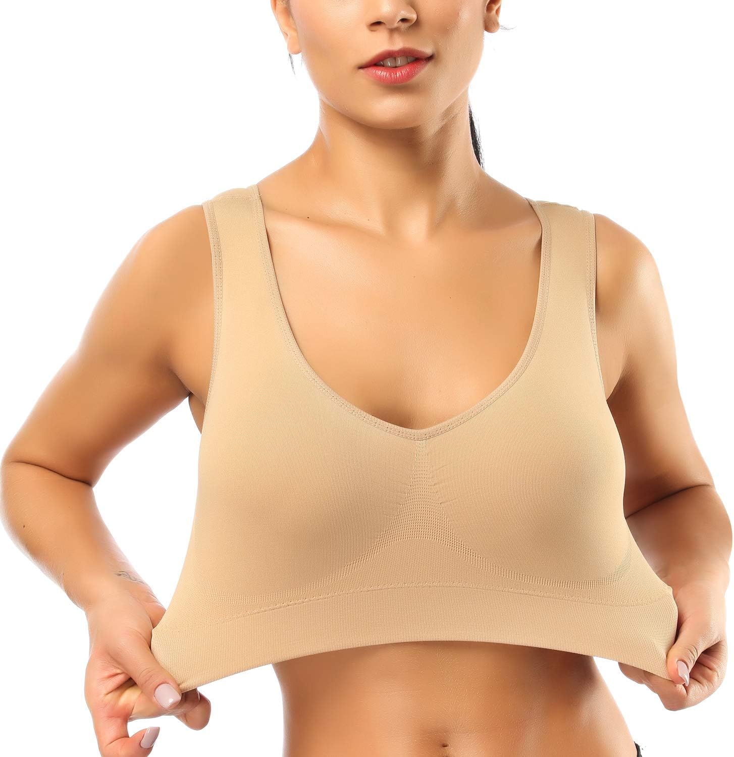 BESTENA Sports Bras for Women, Seamless Comfortable Yoga Bra with Removable Pads...