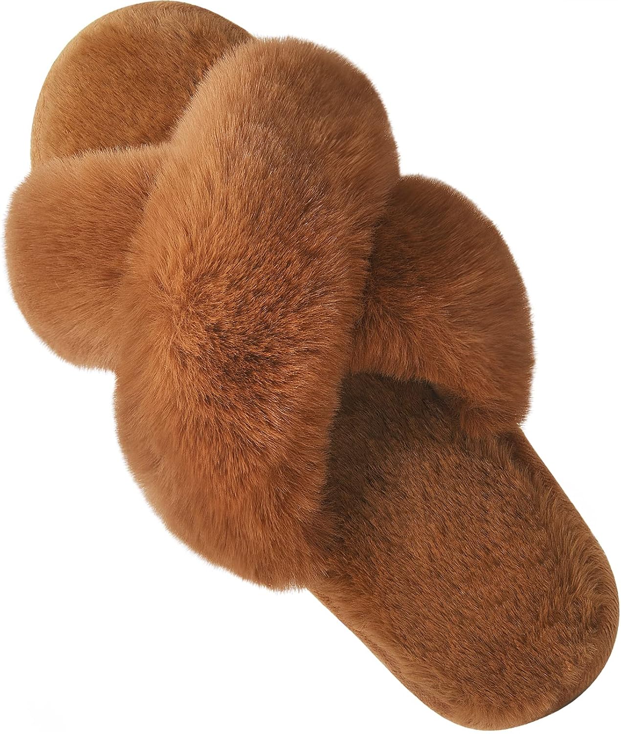 Parlovable Women's Fuzzy Slippers Comfy Cross Band...