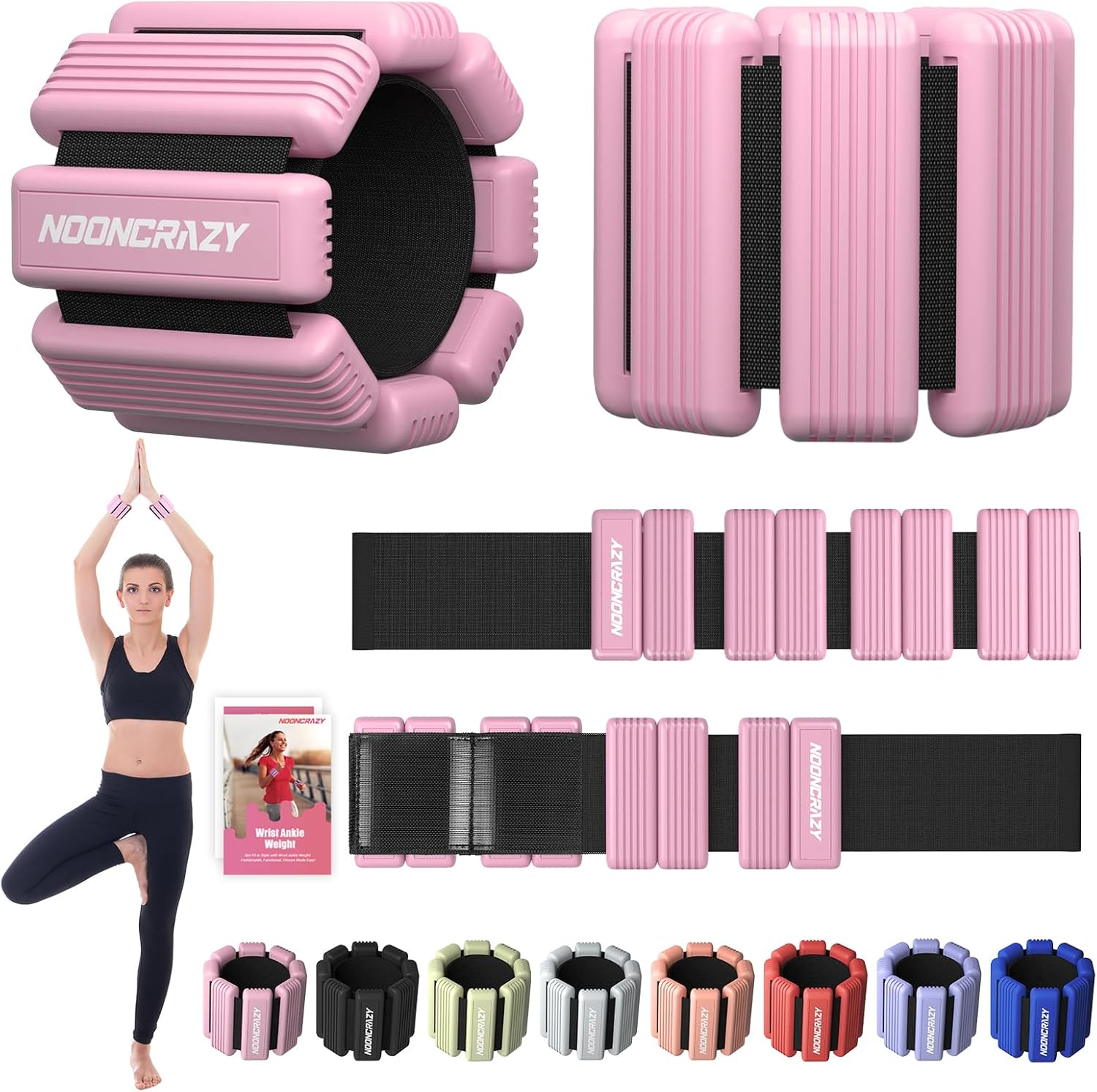 Pilates Wrist Ankle Weights for Women, Wearable Strong Arm & Leg Weights Set of...