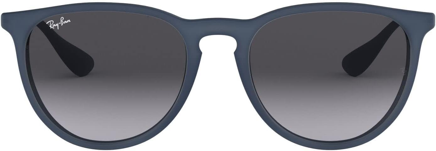 Ray-Ban RB4171 Erika Round Sunglasses Rubber Blue/Light Grey Gradient Dark Grey...