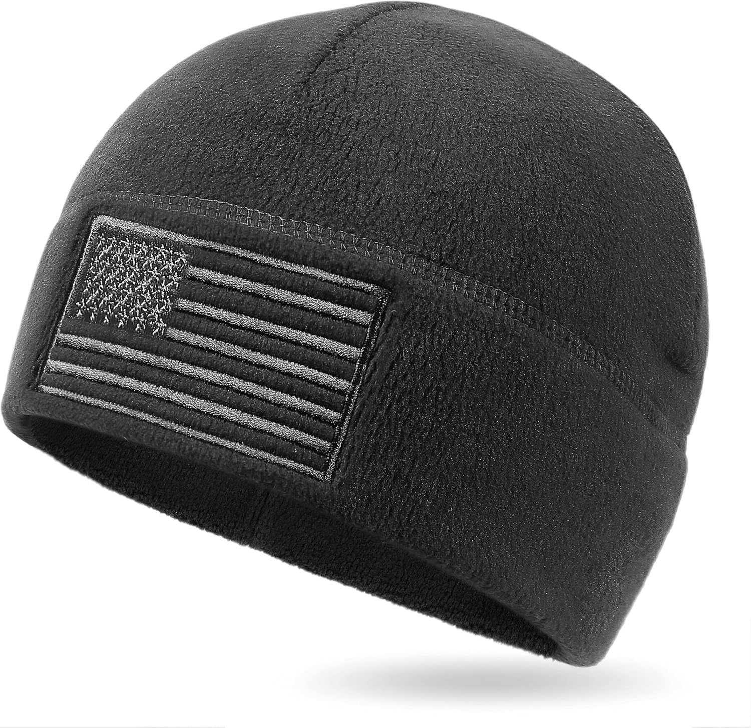 OUTDOOR SHAPING American Flag Fleece Watch Cap, USA Multi-Season Army Military T...
