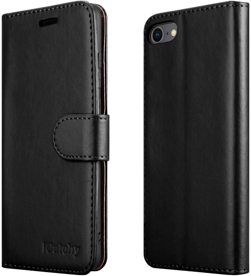 iCatchy For iPhone SE 2022 Case 2020 Case, 8 7 Leather Wallet Book Flip Folio St...