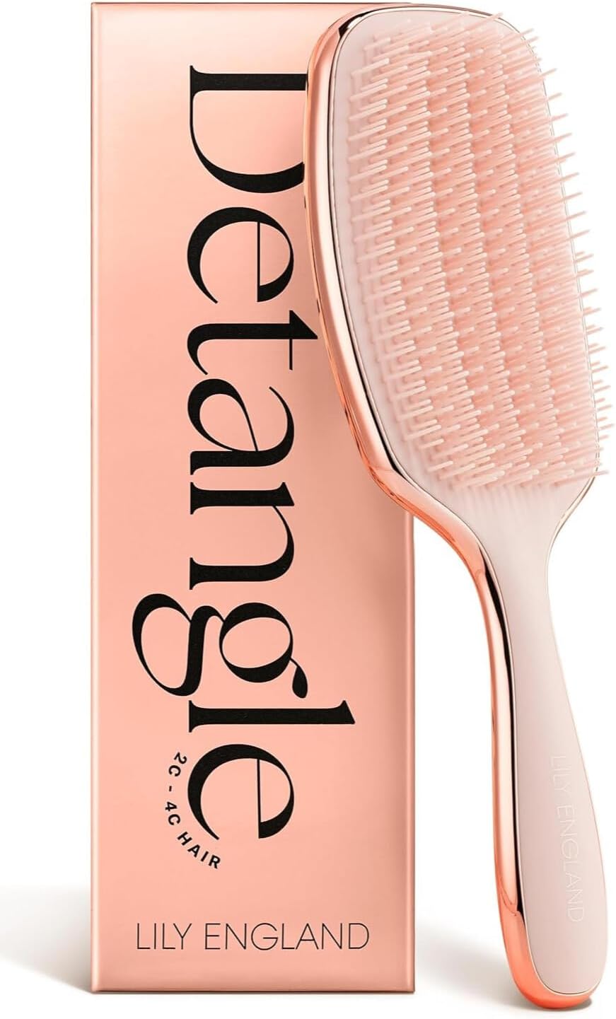 Lily England Curly Hair Brush for Detangling & Styling - Pain-Free Curl Brush fo...