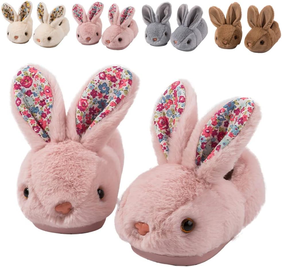 Toddler Slippers Girl Boy House Slipper Kids Rabbit Winter Slipper Warm Bunny Sl...