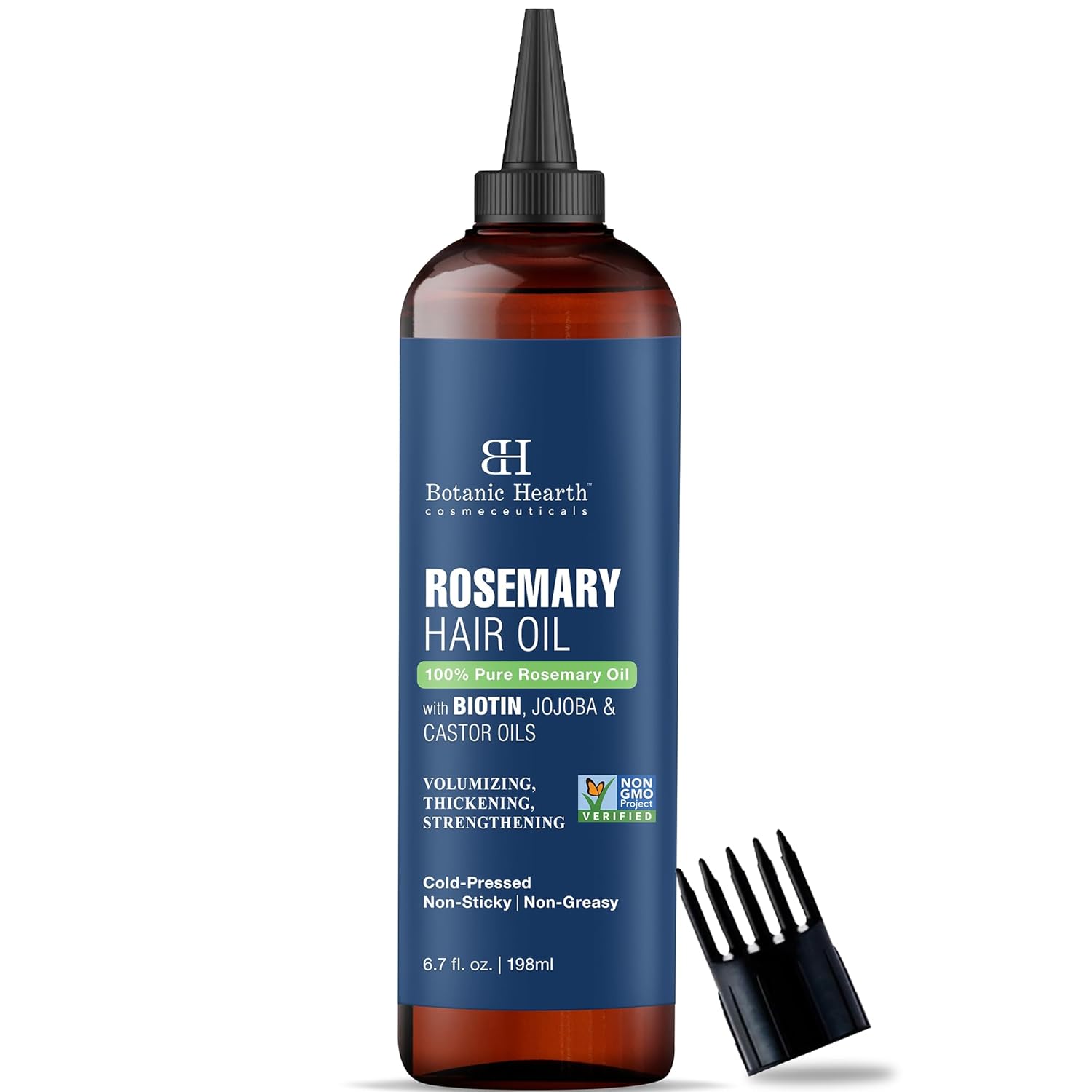 Botanic Hearth 100% Pure Rosemary Oil For Hair Growth (6.7 fl oz) Infused With B...