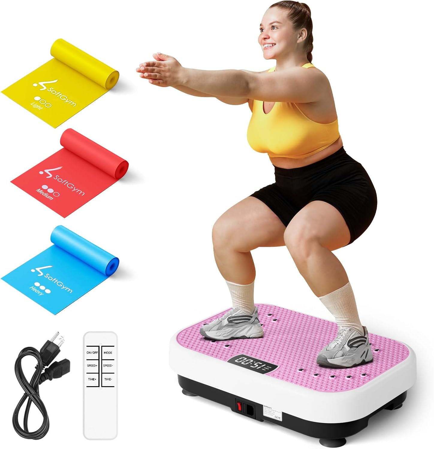 Vibration Plate Exercise Machine for Lymphatic Drainage Weight Loss,SoftGym Powe...