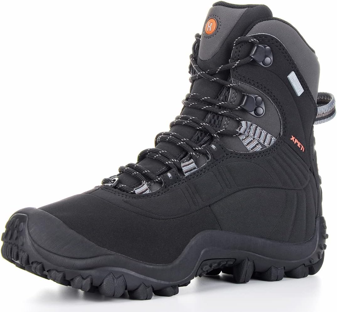XPETI Men's Waterproof Hiking Boots 9 UK Black H