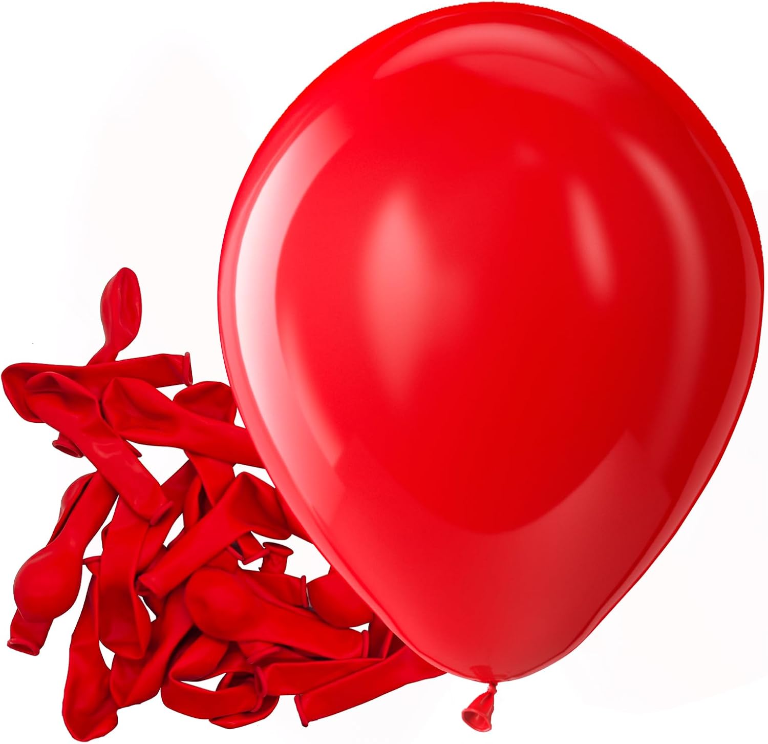 Bezente Red Balloons Latex Party Balloons - 150 Pack 5 inch Matte Red Helium Bal...