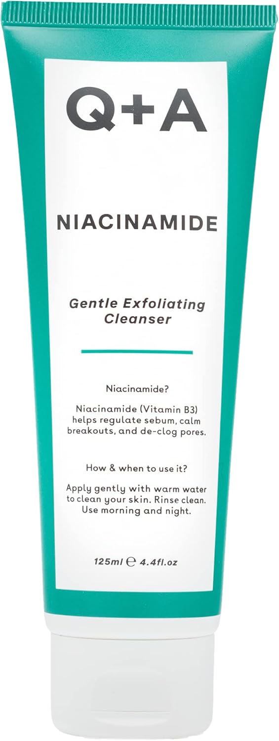 Q+A Niacinamide Gentle Exfoliating Cleanser, Niacinamide, Inulin and Fructose pr...