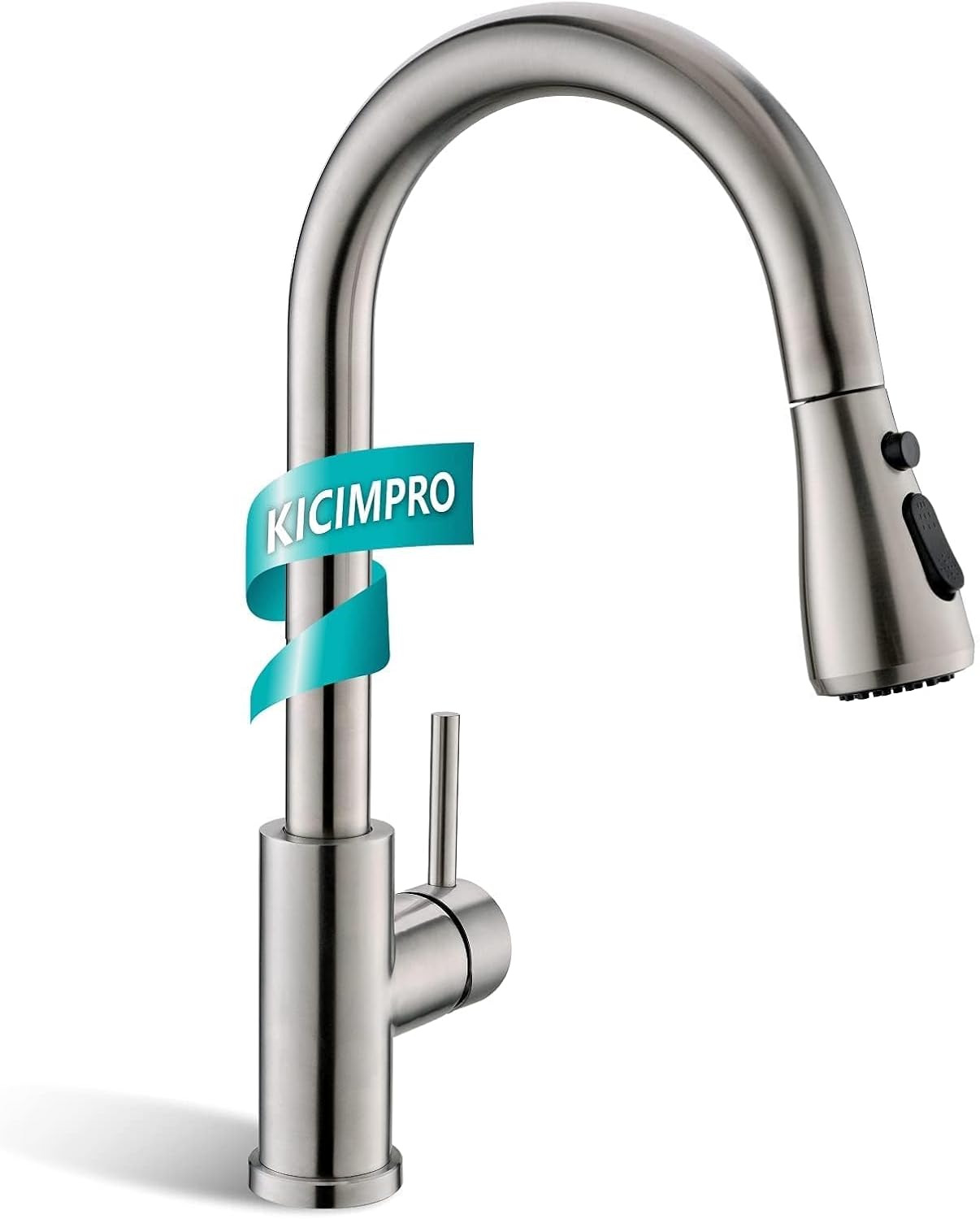 Kicimpro Kitchen Faucet with Pull Down Sprayer Bru...