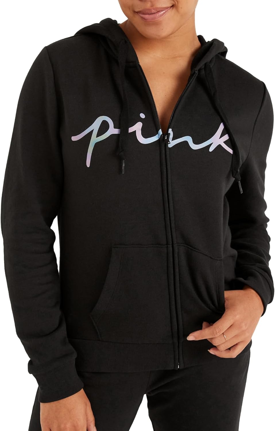 Victoria's Secret Women's PINK Logo Full Zip-up Sweatshirt (XS-XXL) X-Large Pure...