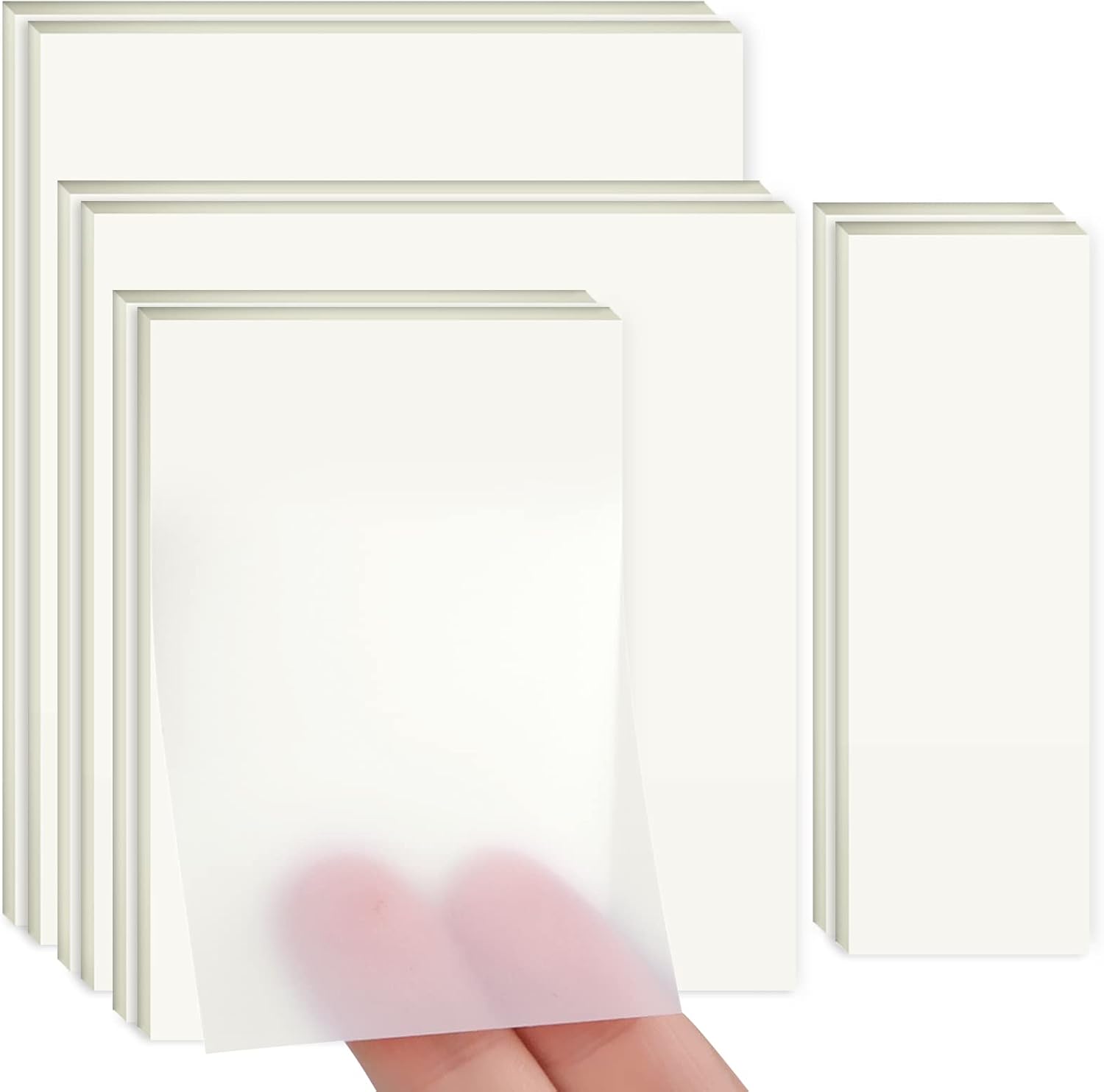 400 Sheets Transparent Sticky Notes, Self-Stick Clear Sticky Notes, Adhesive Rem...