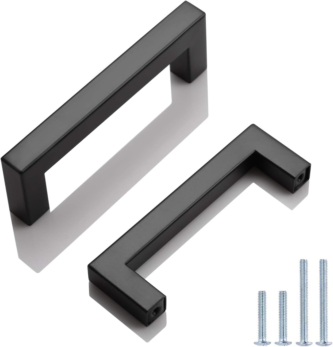 Probrico 5 Pack Hole Center 96mm Kitchen Cabinet Handle Stainless Steel Bathroom...