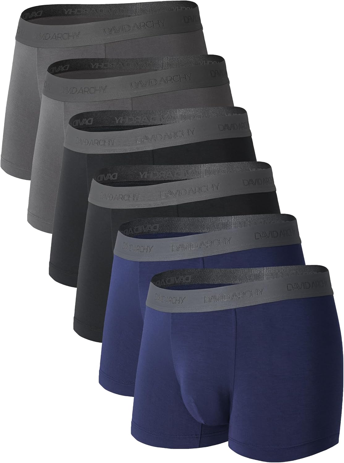 DAVID ARCHY Mens Trunks Underwear Soft Breathable Rayon Made from Bamboo Trunk N...