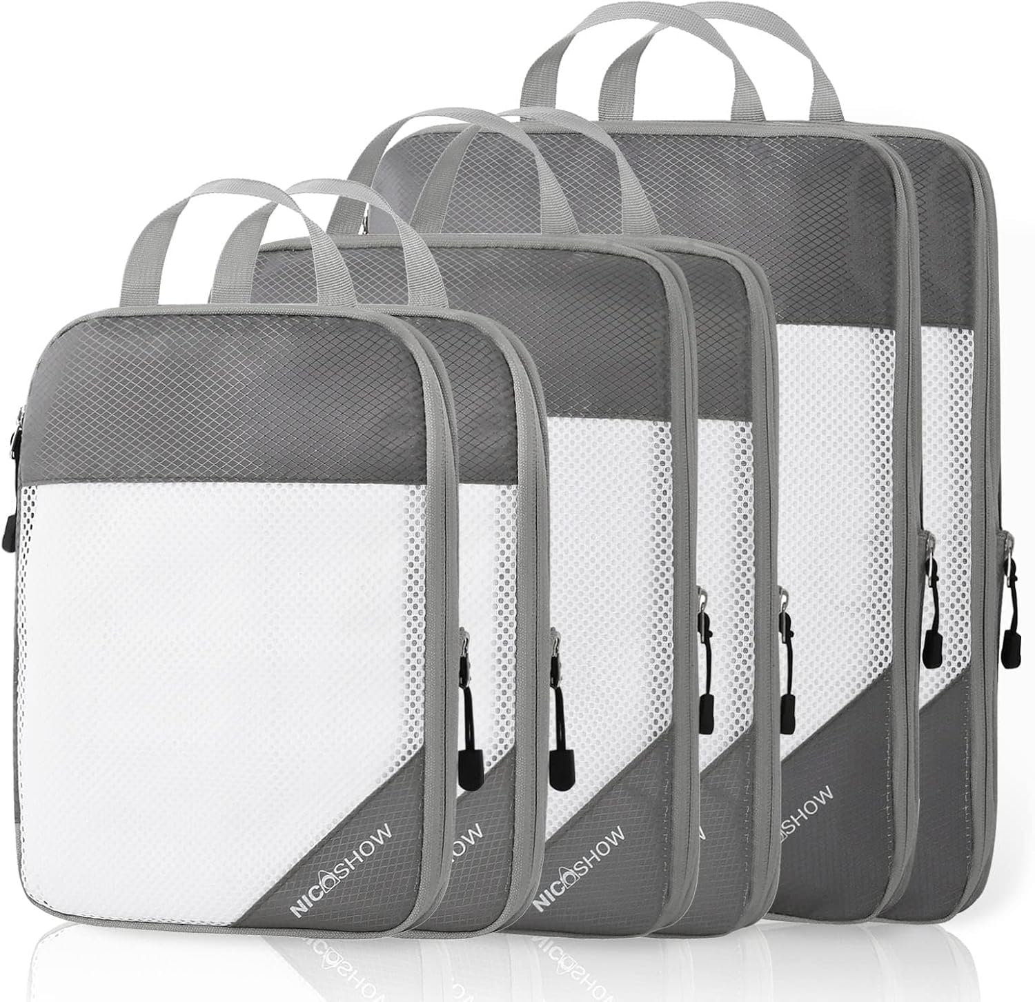 6 Set Compression Packing Cubes, Packing Cubes for Travel Compression, Compressi...