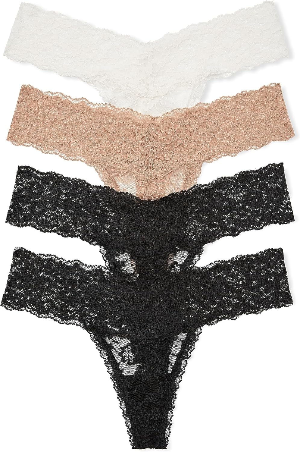 Victoria's Secret Women's Lace Thong Underwear, Panties for Women, Multi Pack (X...