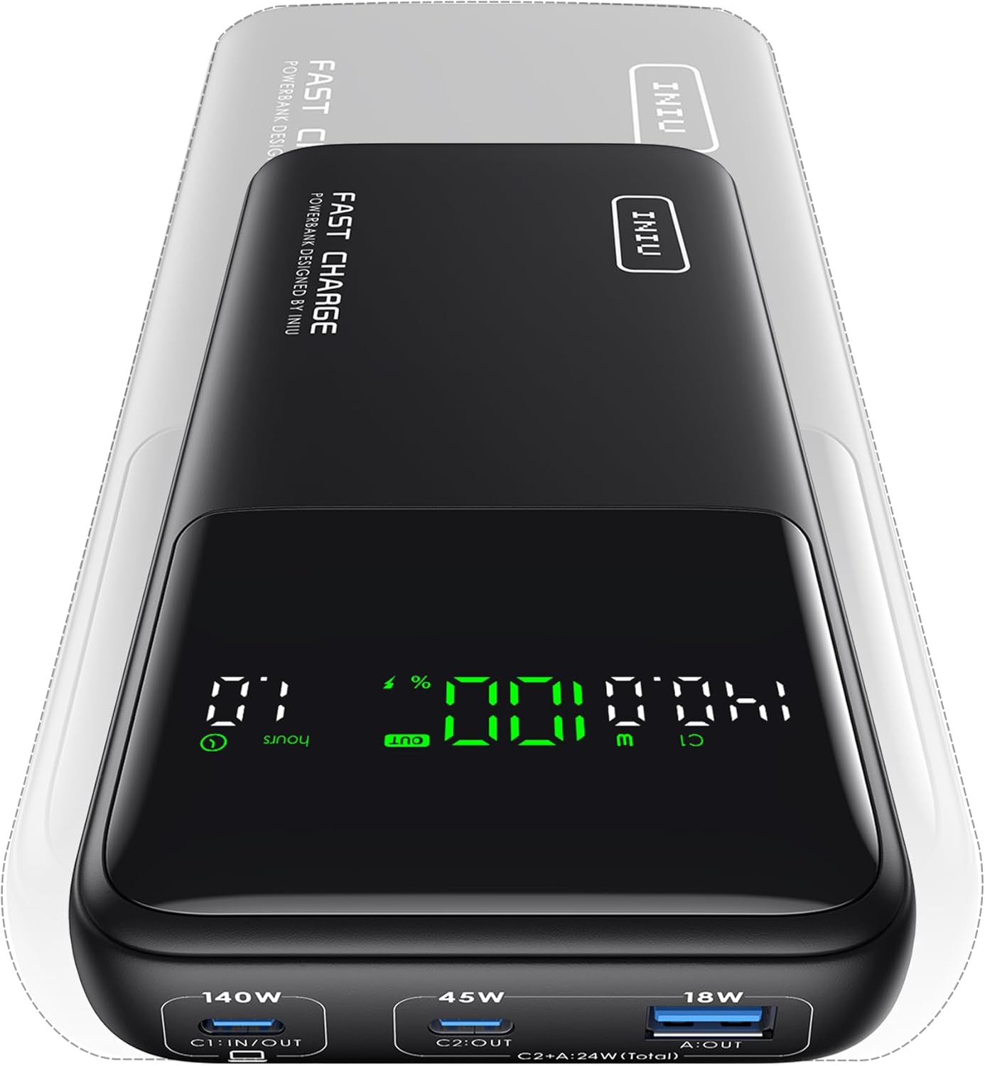 INIU 140W Power Bank, Compact 25000mAh High Capacity Laptop Portable Charger, US...