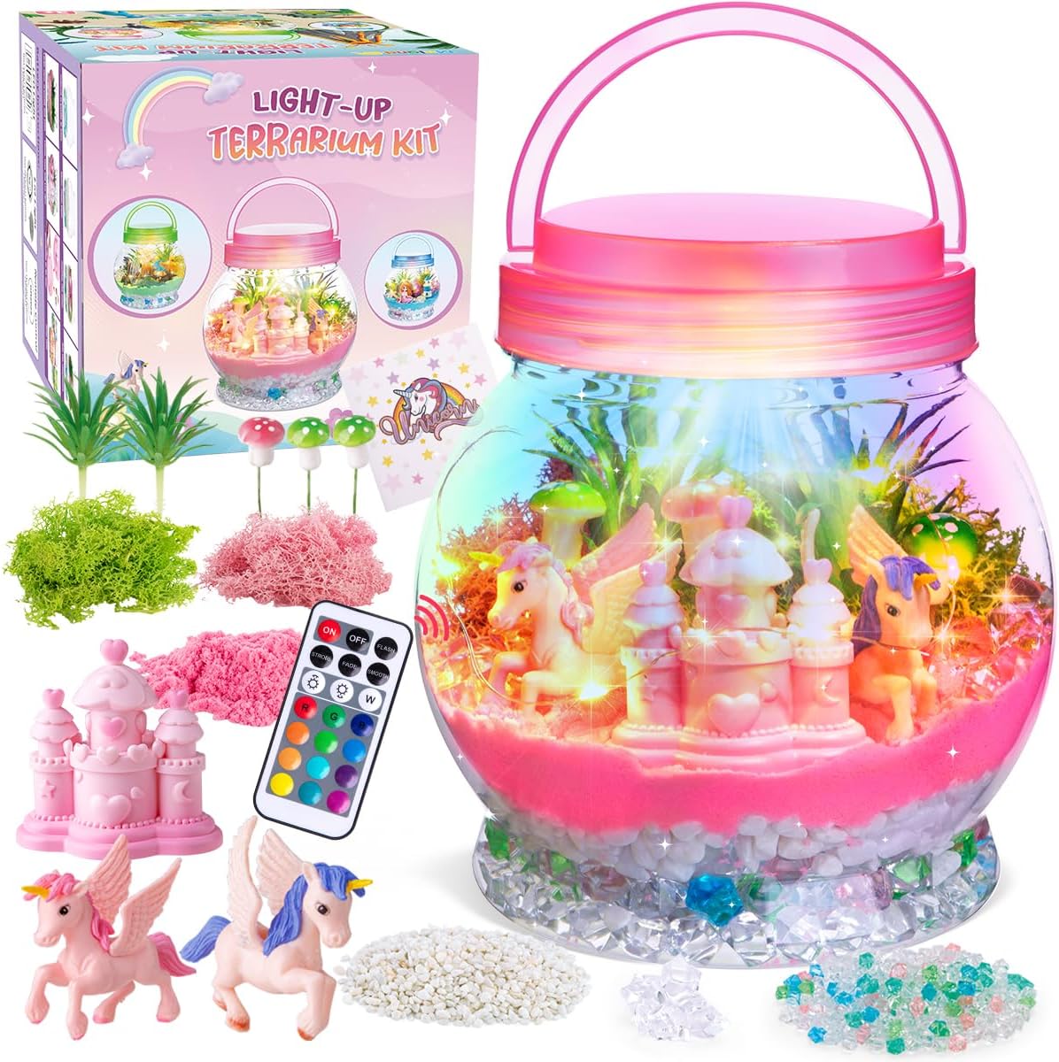 MELAND Unicorn Terrarium Kit for Kids, Craft Kits for Kids Girls Birthday Presen...