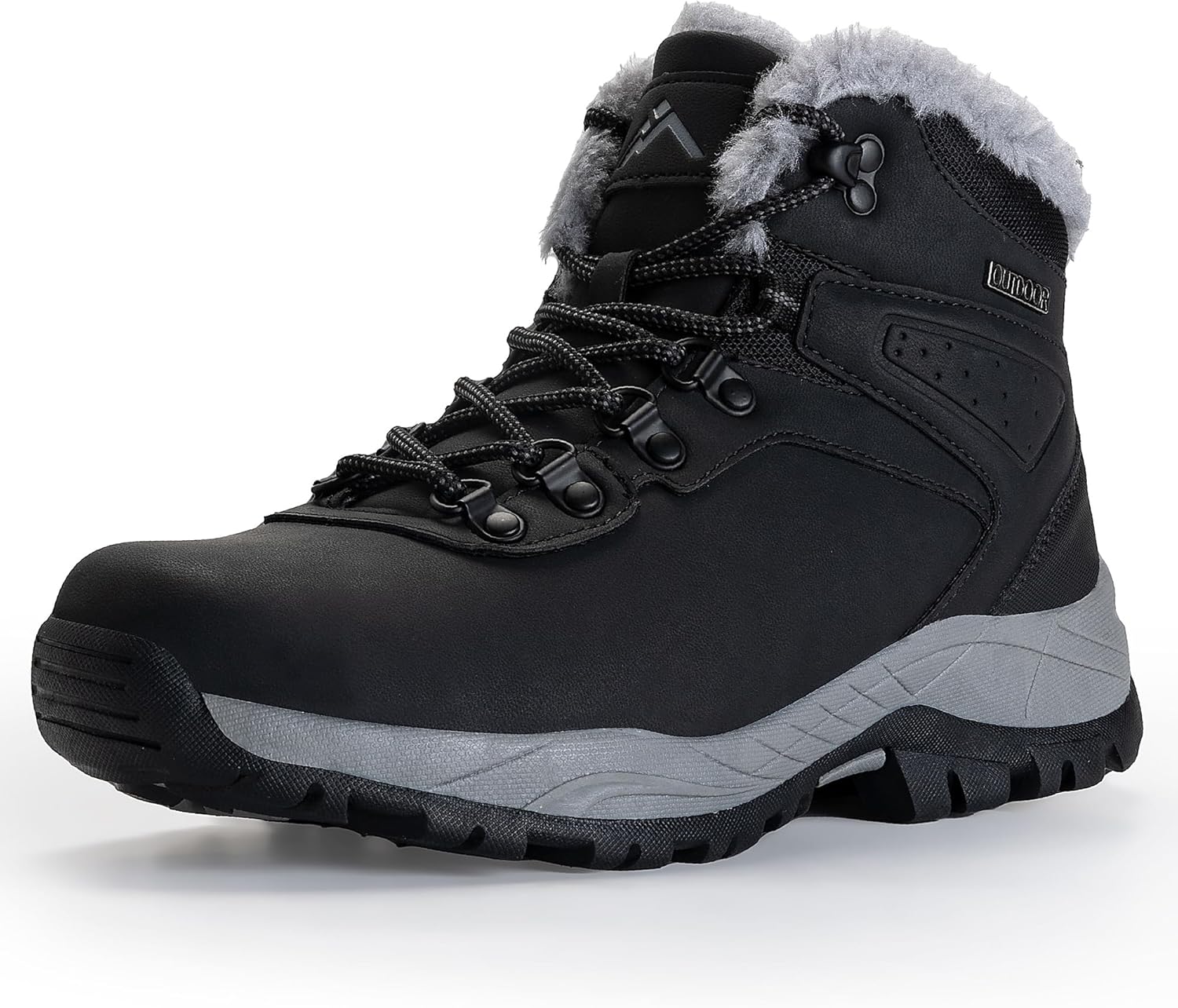CC-Los Women's Winter Snow Boots Cozy Fur-Lined Water-Resistant Non-Slip Comfort...