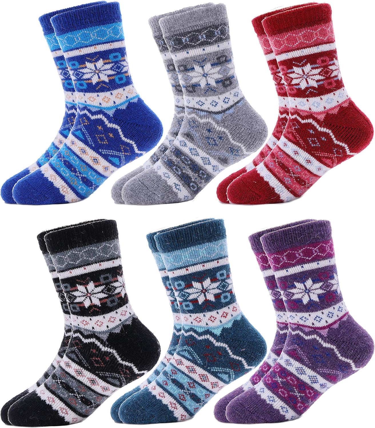 Sandsuced Kids Merino Wool Thermal Warm Socks for Walking Boys Girls Toddlers Wi...