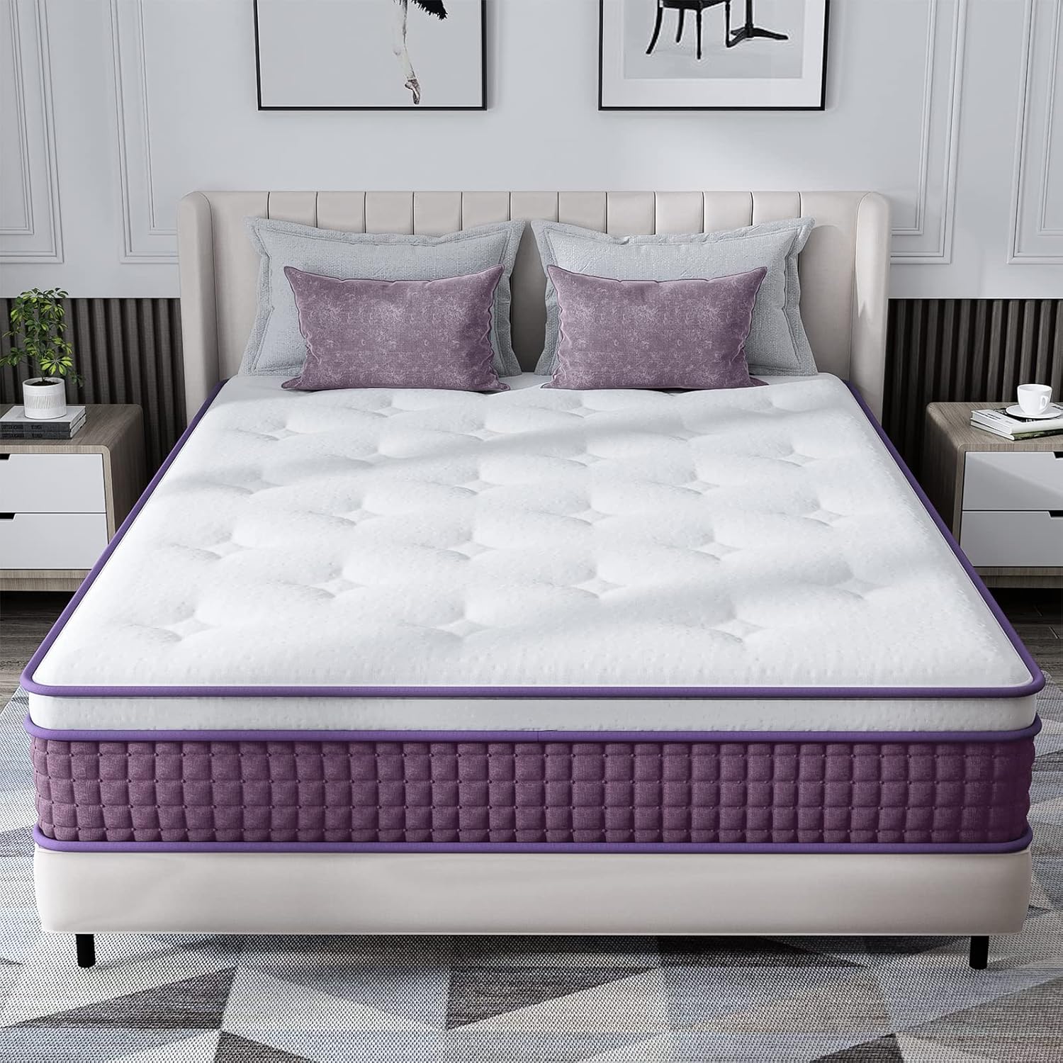 Full Mattress, 12 Inch Hybrid Full Mattress, Full Size Mattress in a Box, Plush...