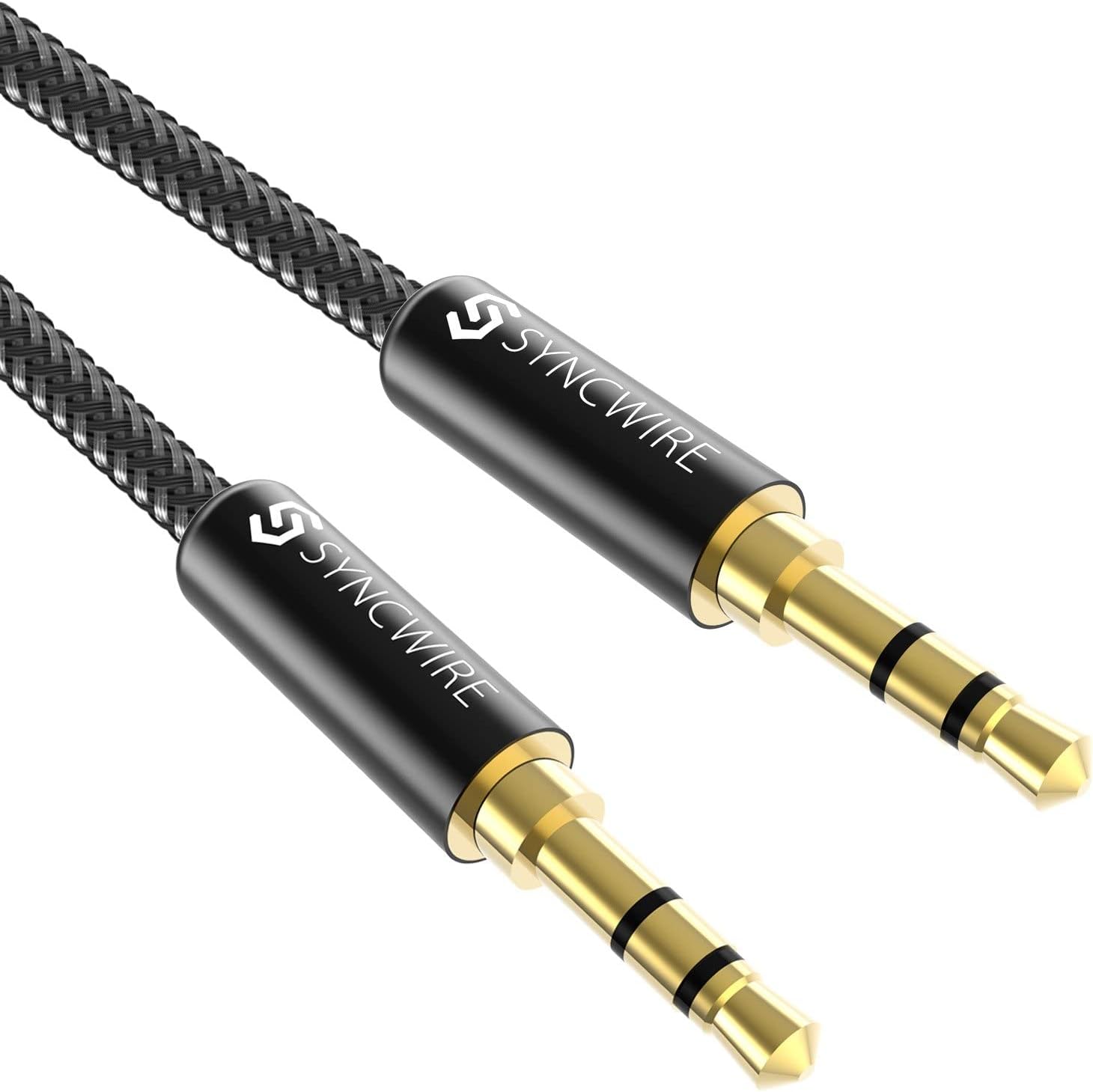 Syncwire 3.5mm Nylon Braided Aux Cable (3.3ft/1m,Hi-Fi Sound), Audio Auxiliary I...