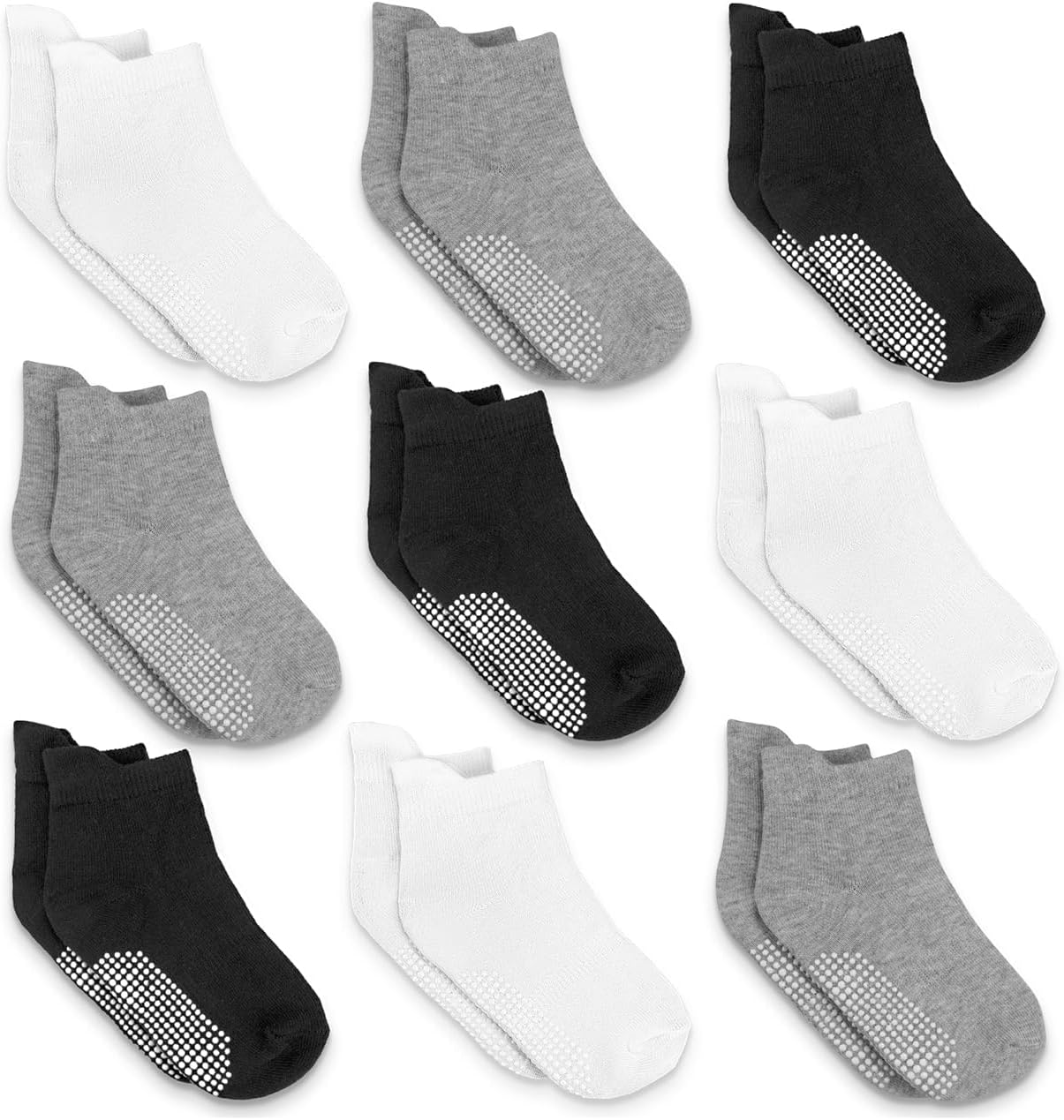 Infinno Baby Non Slip Ankle Socks 9 Pairs - Toddler Socks with Grips for Kids, I...