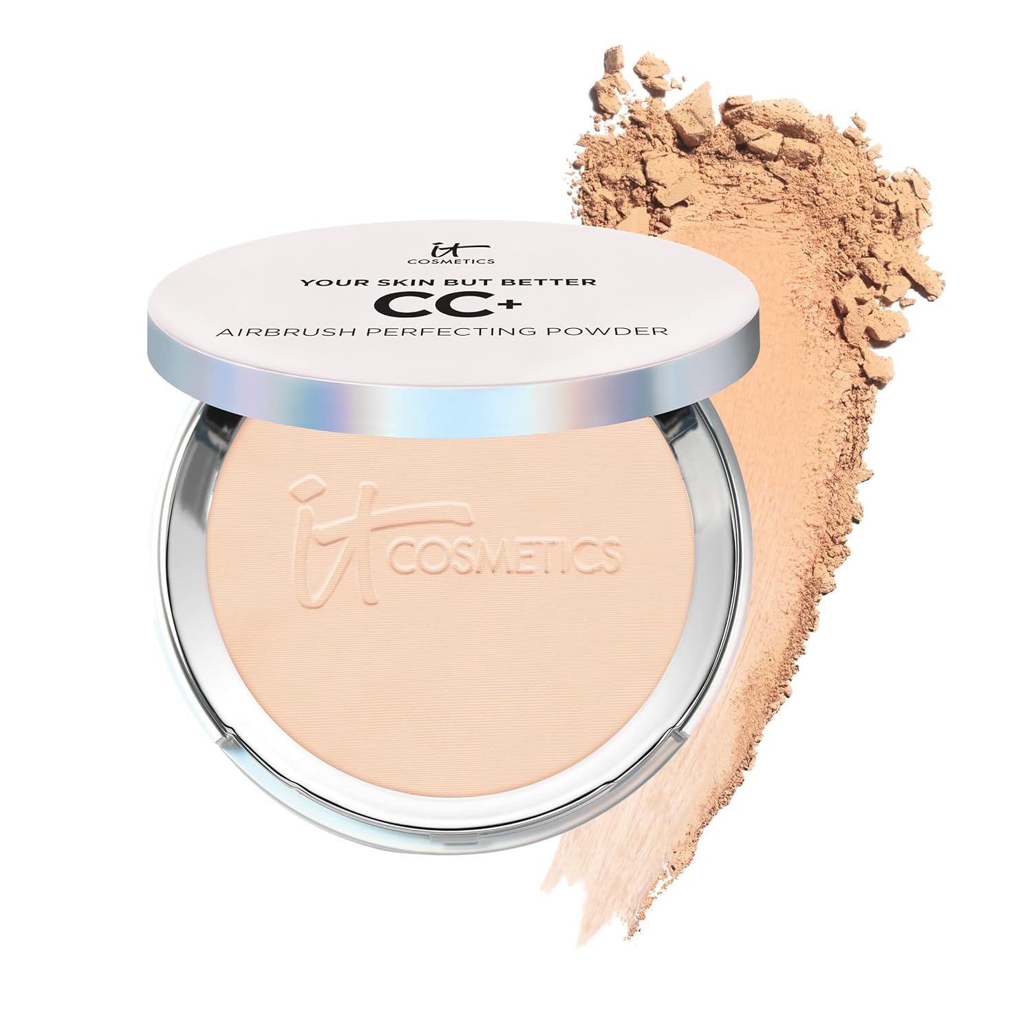 IT Cosmetics CC+ Airbrush Perfecting Powder Foundation - Buildable Full Coverage...