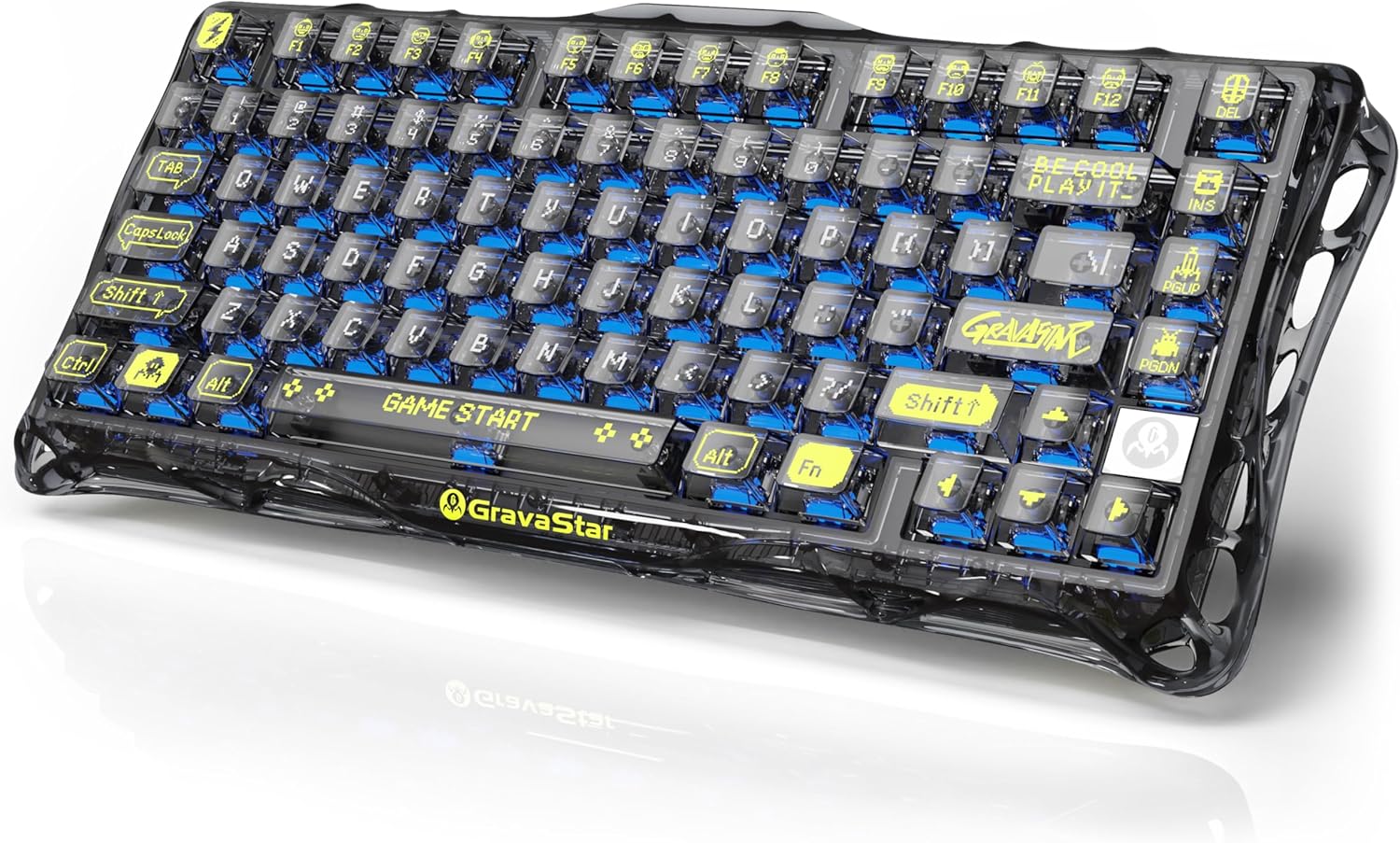 GravaStar Mercury K1 Lite Mechanical Gaming Keyboard, 75% Gasket Hot Swappable C...