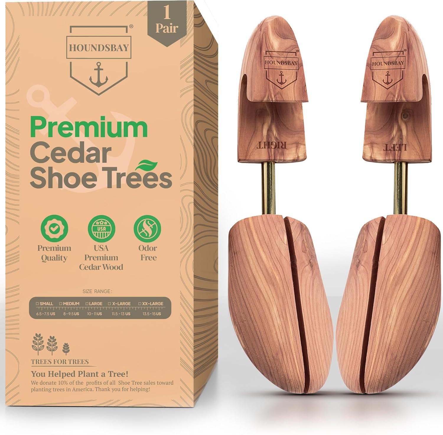 HOUNDSBAY Cedar Shoe Tree, Shoe Trees for Men, Shoe Trees for Women, Shoe Trees...