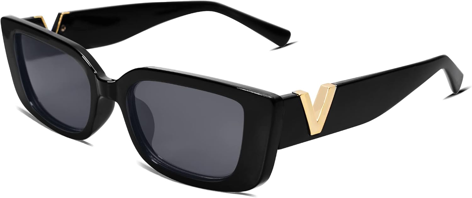 Allarallvr Rectangle Sunglasses for Women 90s Retro Trendy Y2K Classical Vintage...