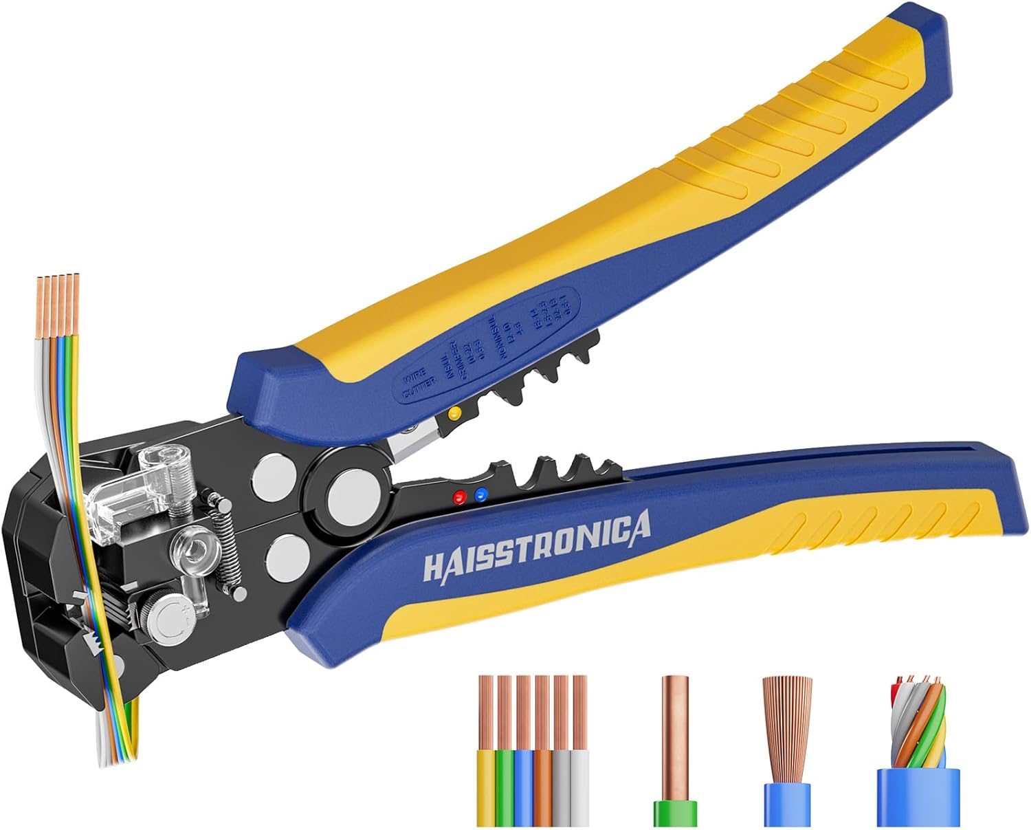 haisstronica Self-Adjusting Wire Stripper, 3 in 1 Stripper/Cutter/Crimping Heavy...