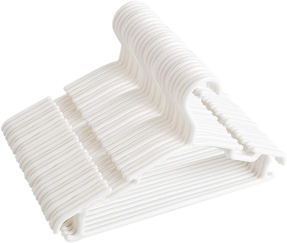 NORTHERN BROTHERS Baby Hangers, 40Pack Baby Coat Hangers White Plastic Clothes H...