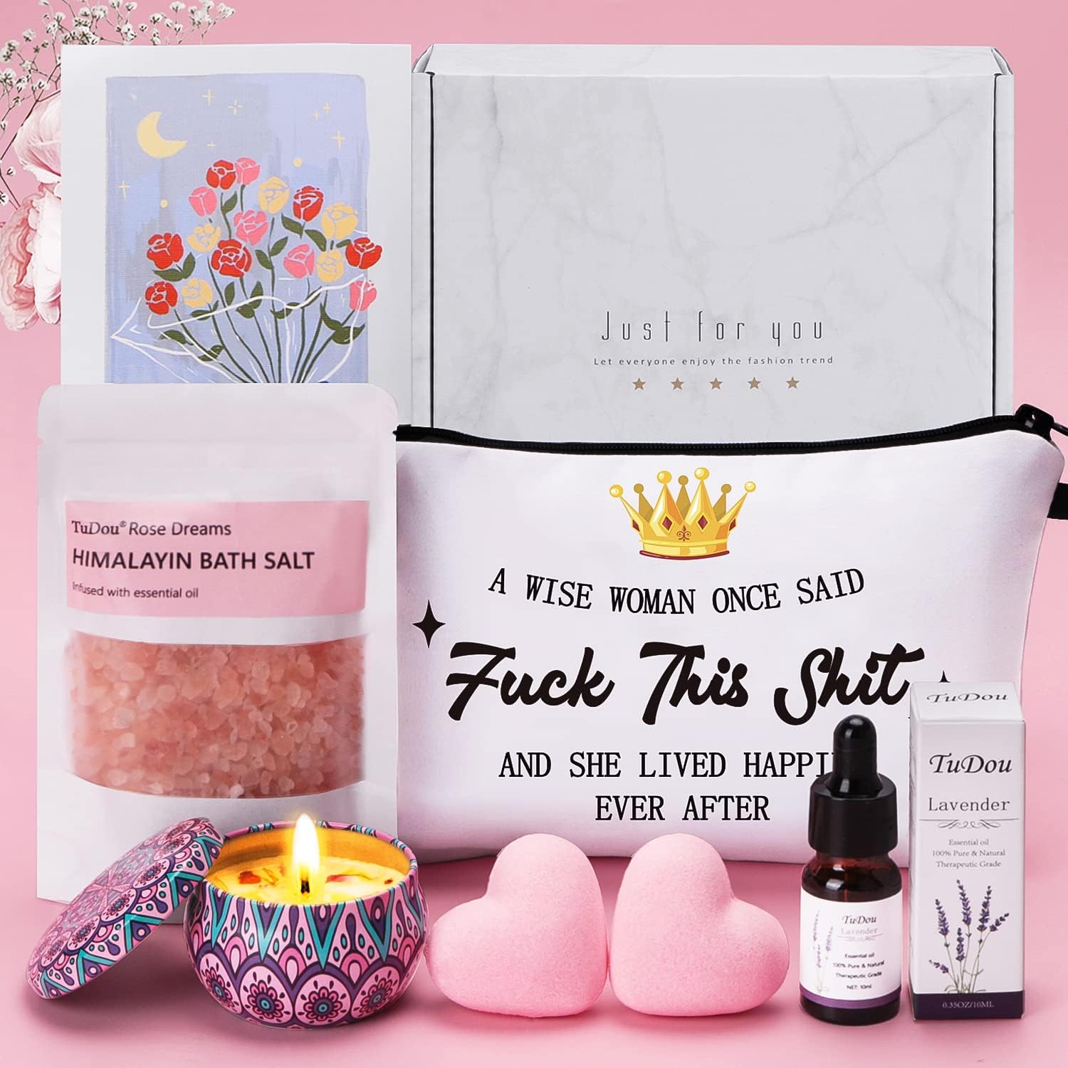 Birthday Pamper Gifts for Women, Unique Birthday Hampers Relaxation Self Care Pa...