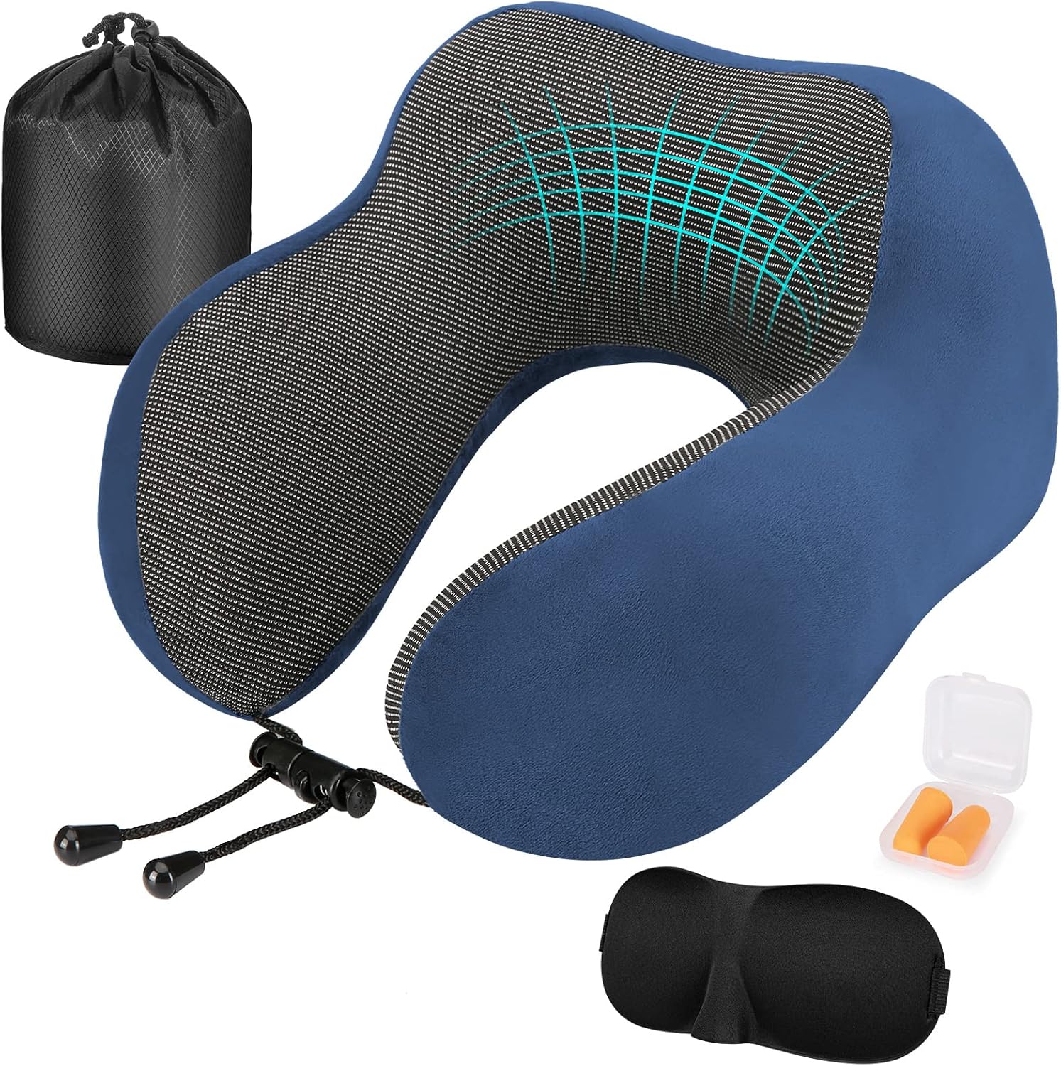 Eono Neck Pillow Memory Foam, Travel Pillow for Neck, Comfortable Neck and Head...