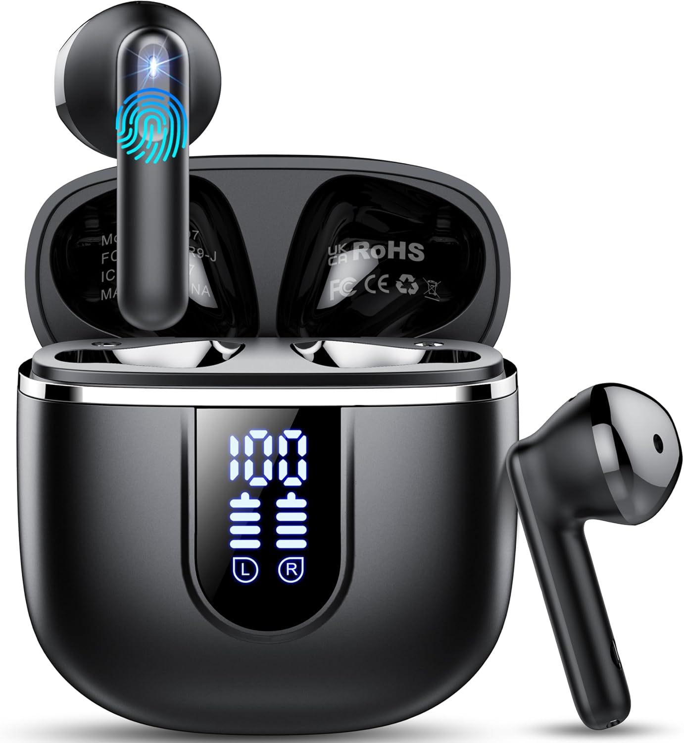 Wireless Earbuds, Bluetooth 5.4 Headphones in Ear with 4 ENC Noise Cancelling Mi...