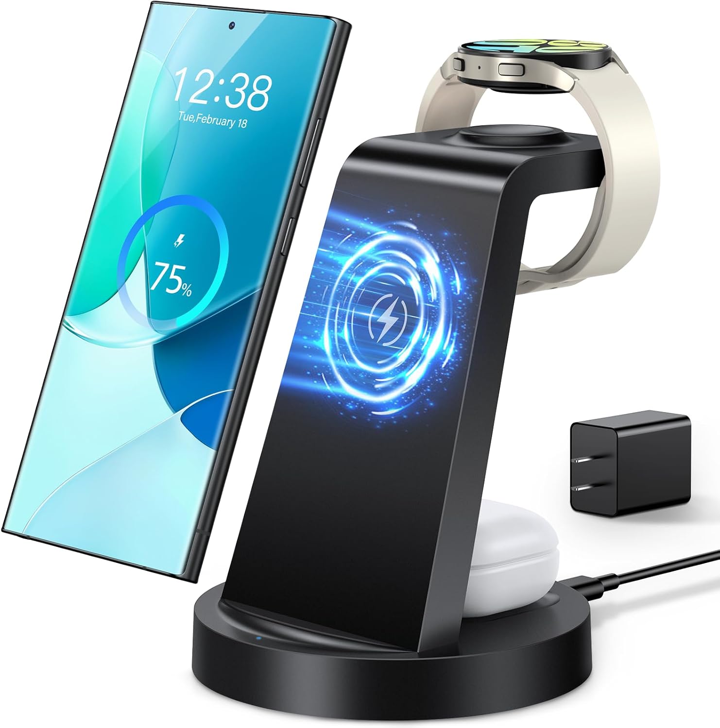 Wireless Charger for Samsung: 3 in 1 Wireless Charging Station for Samsung Galax...