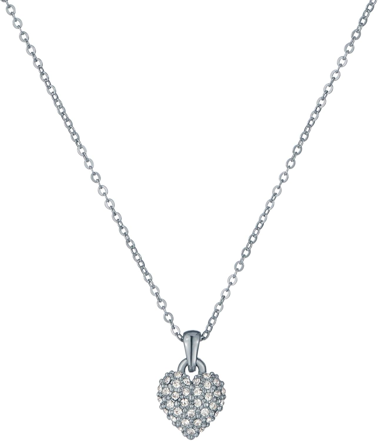 Ted Baker Adorina Crystal Sweetheart Pendant Necklace For Women Silver/Crystal