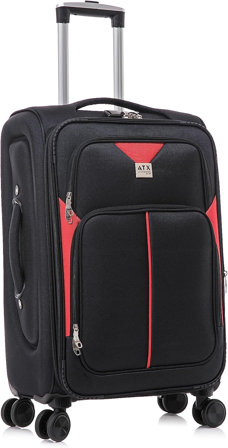 ATX Luggage 24" Medium Suitcase Expandable Durable Lightweight Suitcase with 4 D...