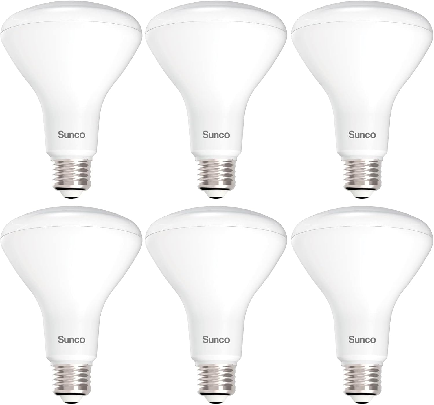 Sunco 6 Pack BR30 LED Bulbs, Indoor Flood Lights CRI93 11W Equivalent 65W 3000K...