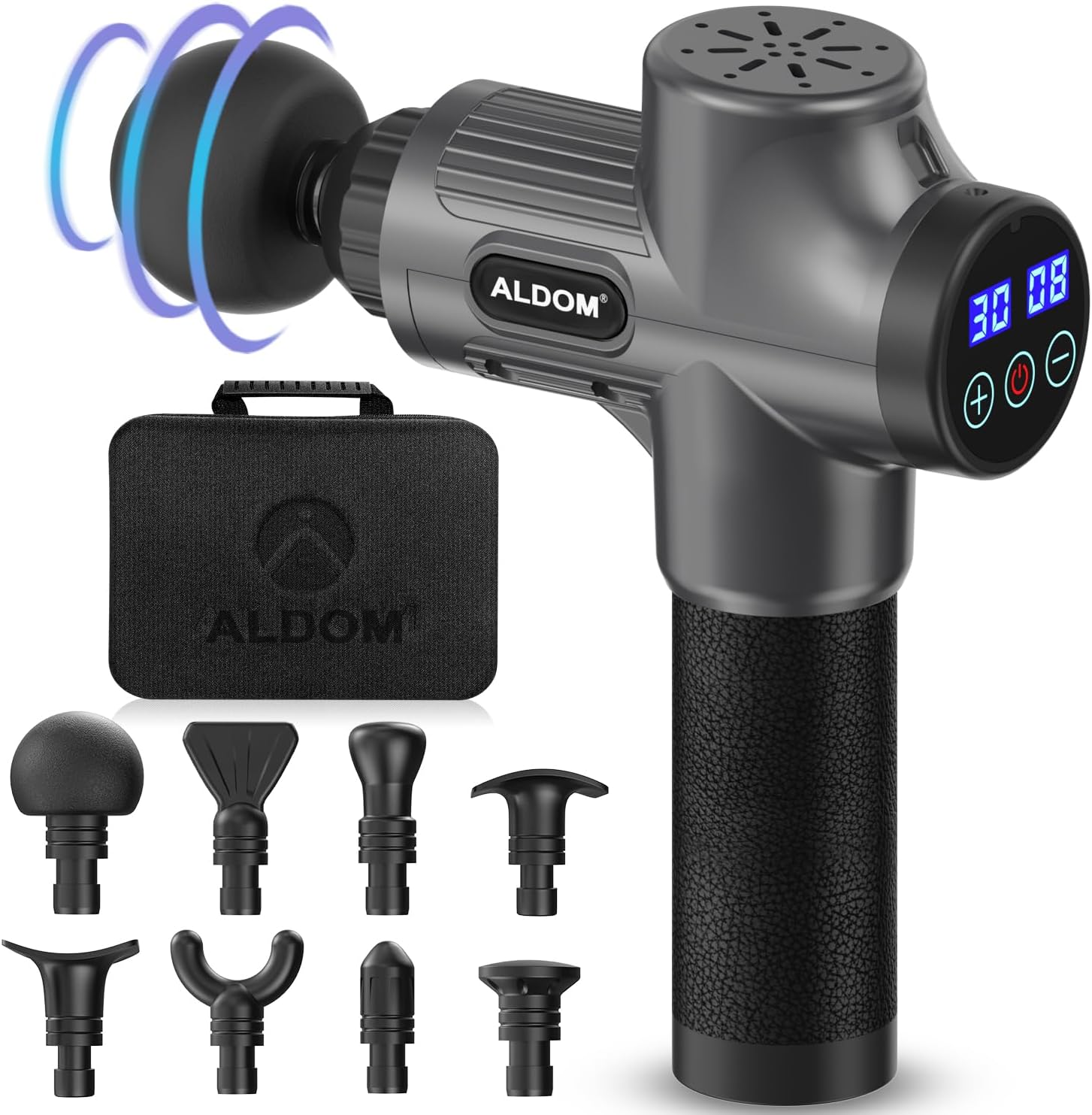 ALDOM Massage Gun Deep Tissue,Massage Gun, USB-C Rechargeable & Large Capacity,...