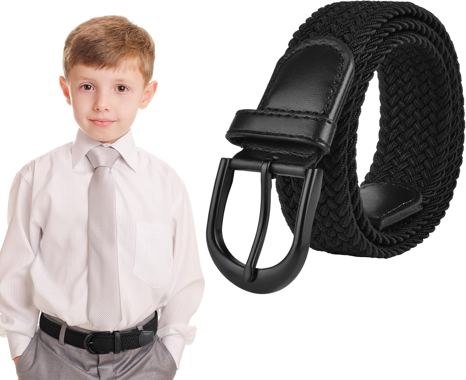 flintronic Kids Elastic Belt, Stretch Braided Belt Belt for Boys and Girls, No H...