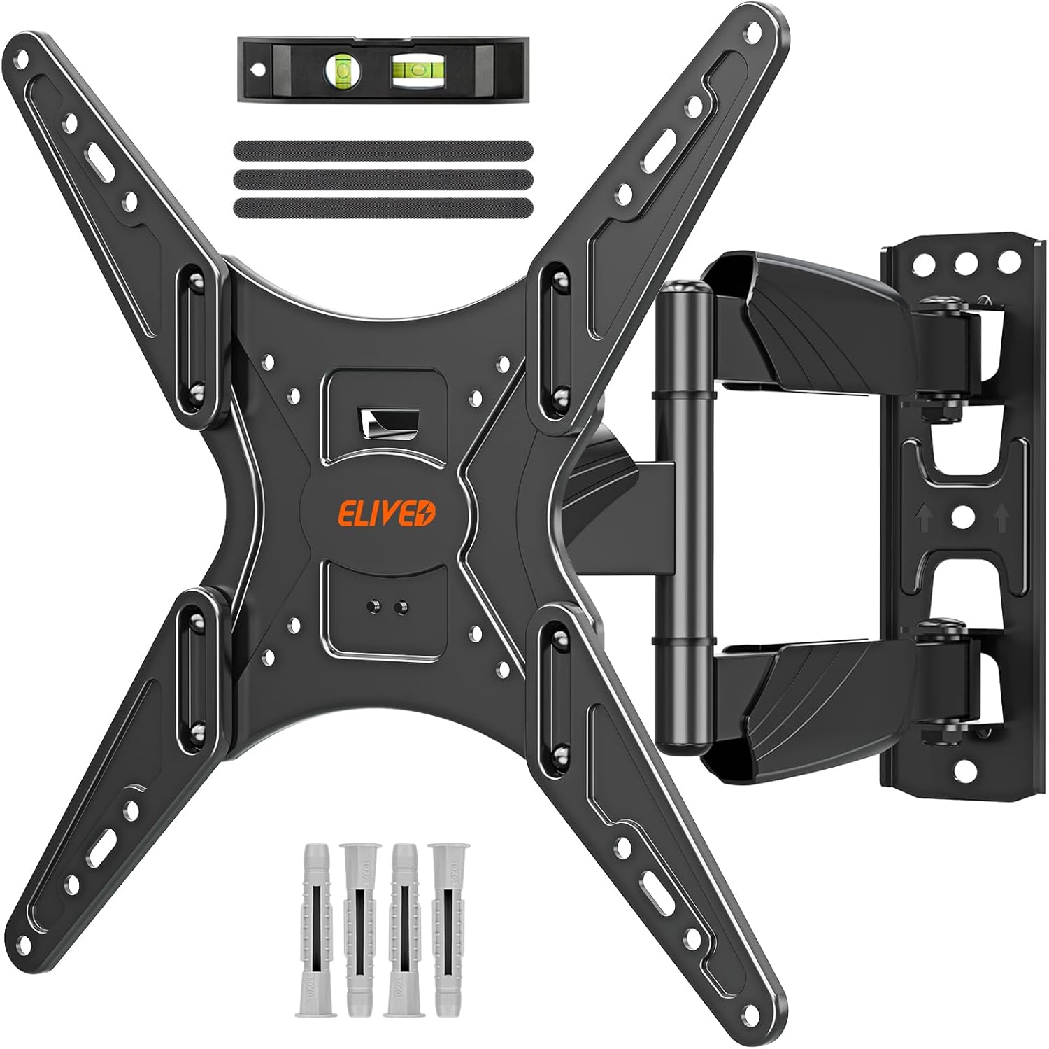 ELIVED TV Wall Bracket for Most 26-60 inch TVs, Tilt and Swivel Wall Mount for F...