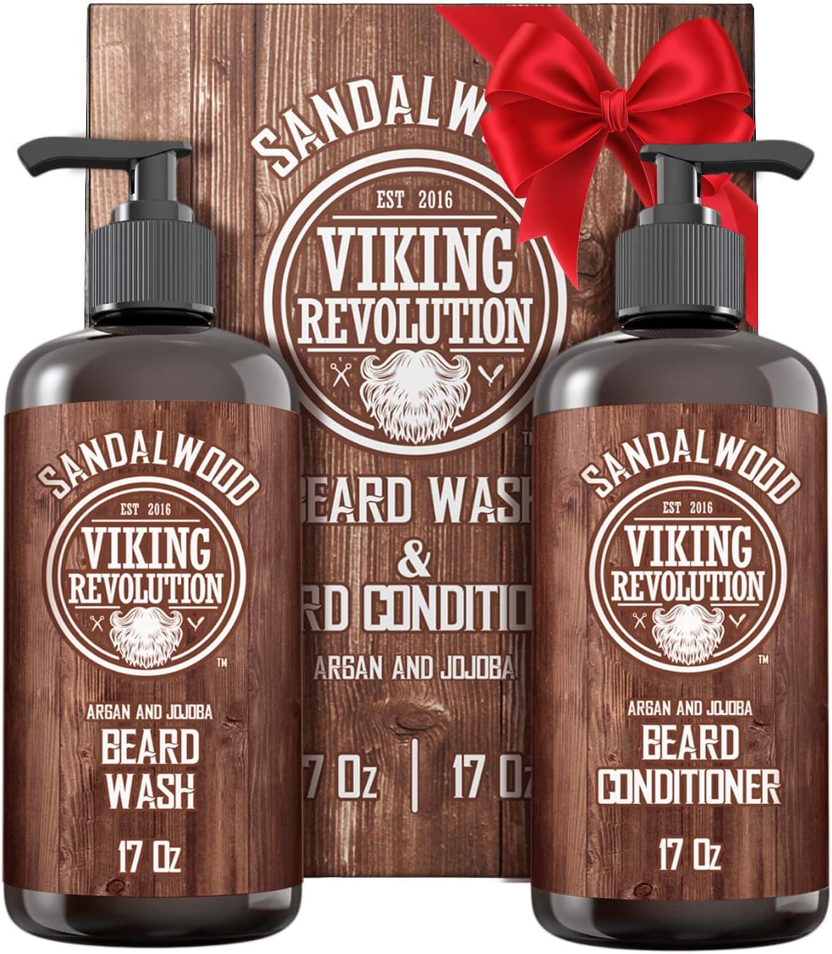 Viking Revolution - Beard Shampoo And Conditioner - Natural Beard Wash & Beard C...