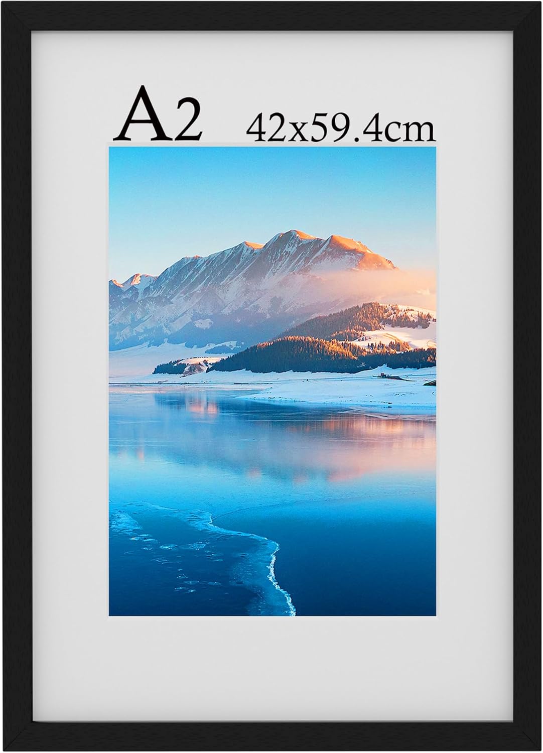 A2 Frame, A2 Photo Frames, A2 Picture Frames with Mount, Black Picture Frames fo...