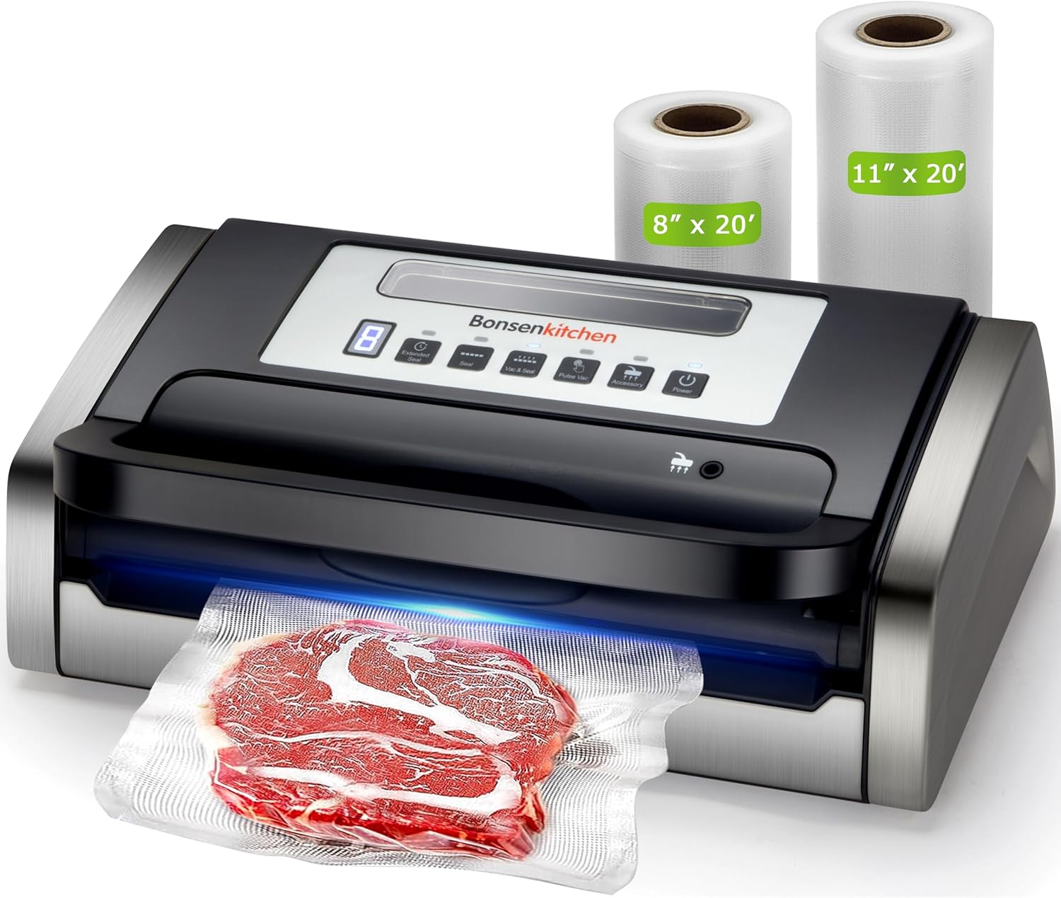 Bonsenkitchen Vacuum Sealer Machine, Globefish Technology for Perfect Vacuum Sea...