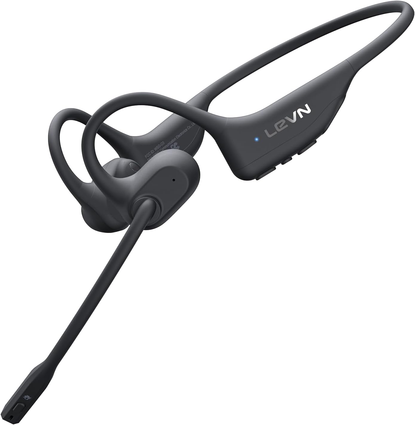 LEVN Open Ear Headphones with Mic, Bluetooth Headset with Microphone (AI Noise C...
