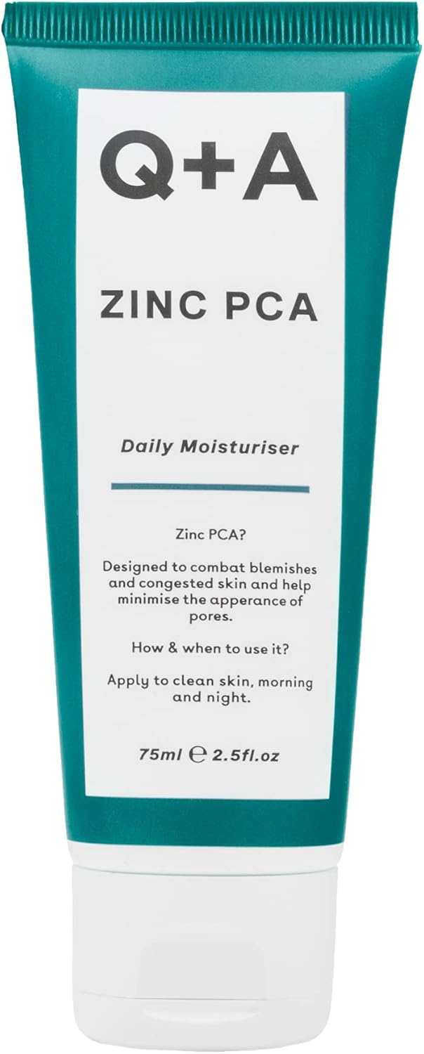 Q+A Zinc PCA Daily Moisturiser, Hydration and Oil Control with Zinc PCA & Ginsen...